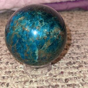 Deep Blue Gemmy Apatite Sphere